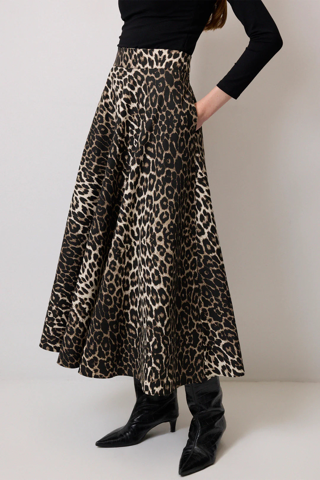 Timeless Leopard Cotton Skirt