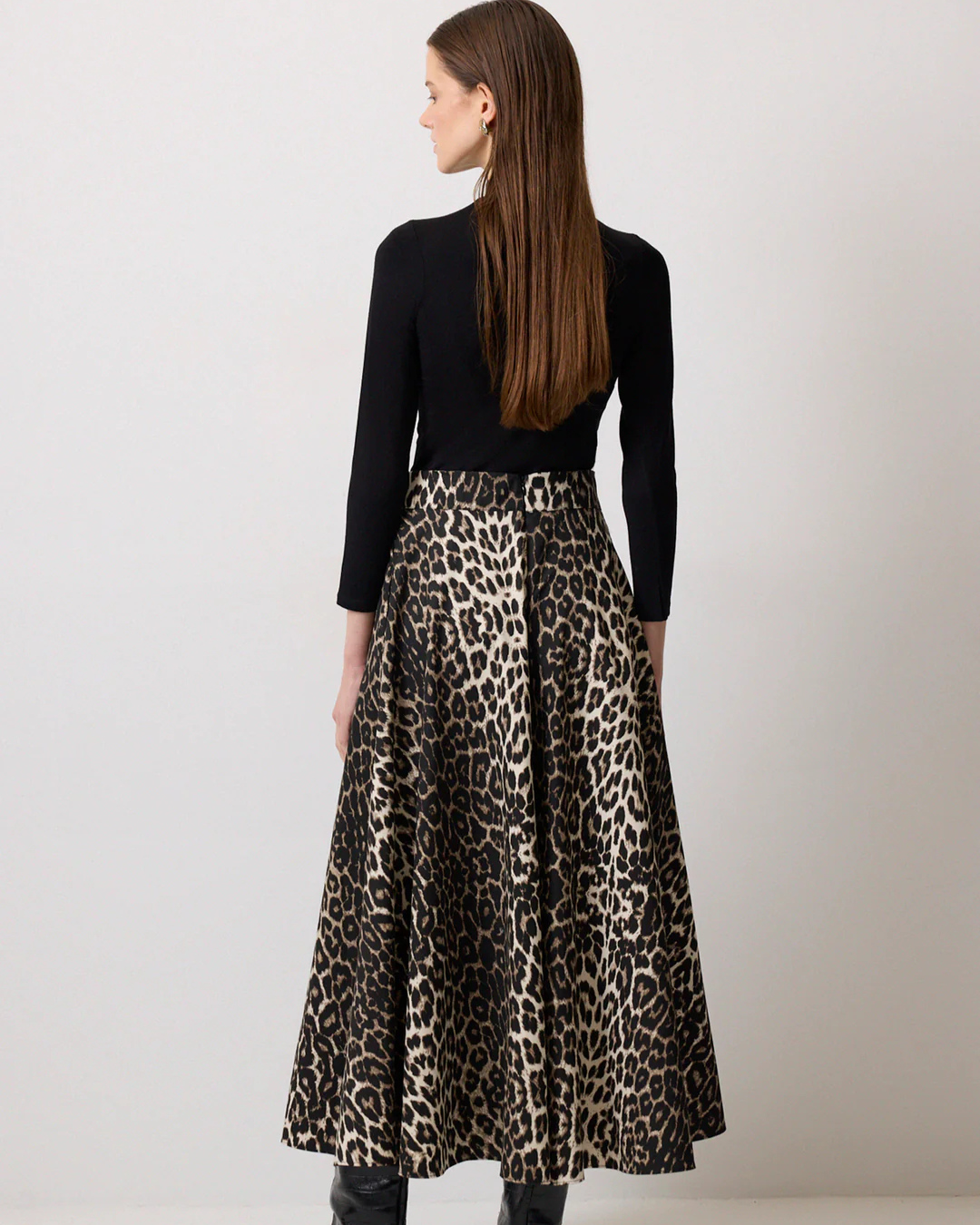 Timeless Leopard Cotton Skirt