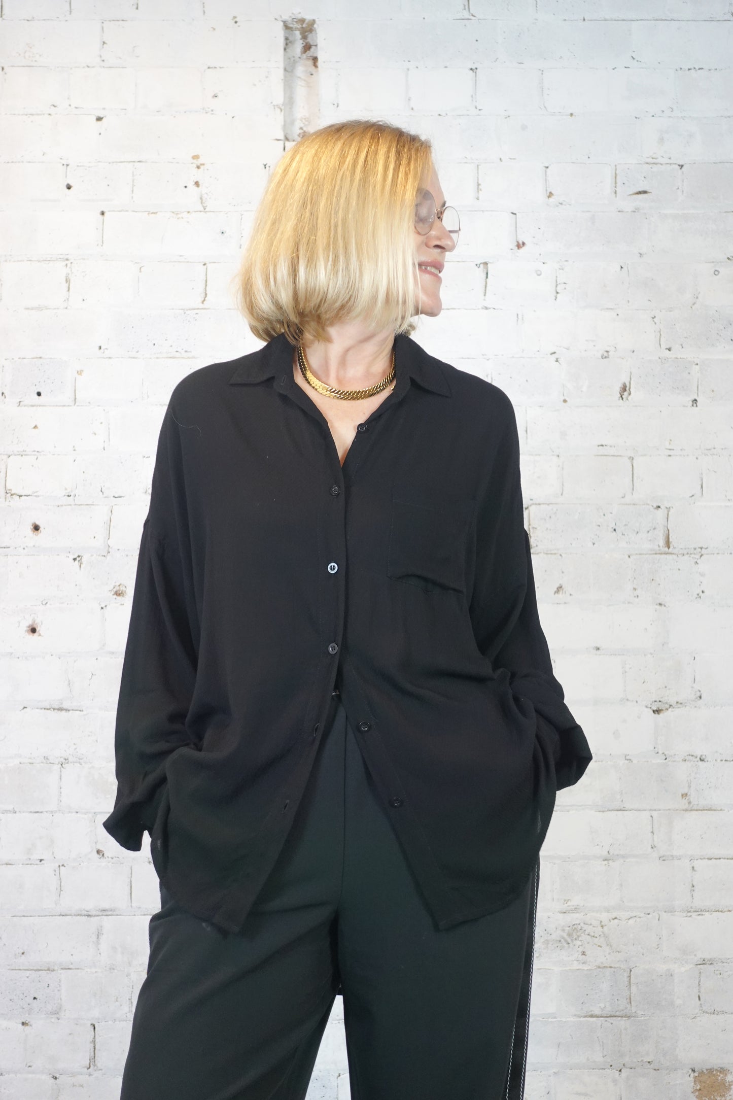 Anima Oversized Shirt – In Our Circle Collection (Black)