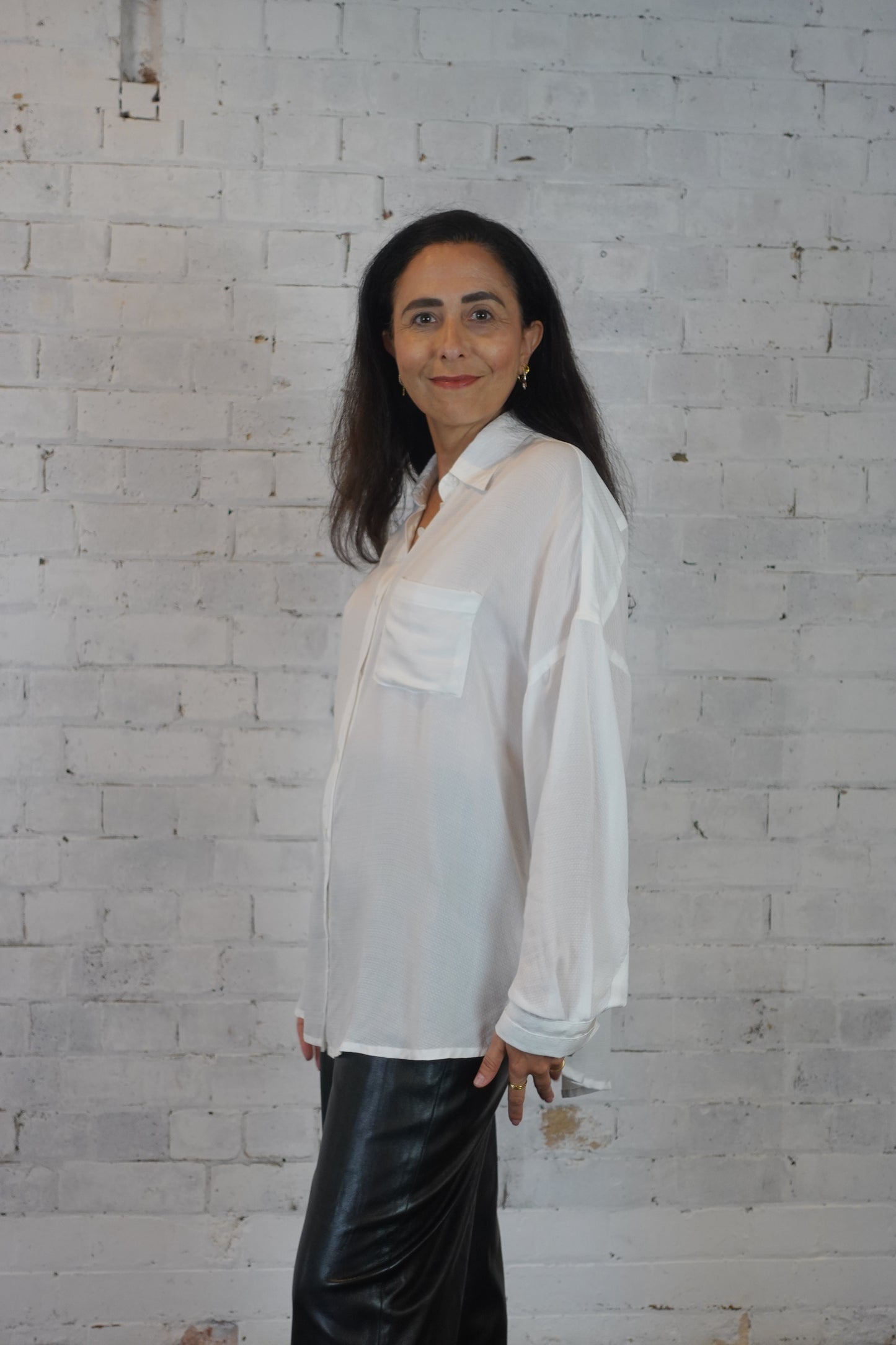 Anima Oversized Shirt – In Our Circle Collection (Pearl)