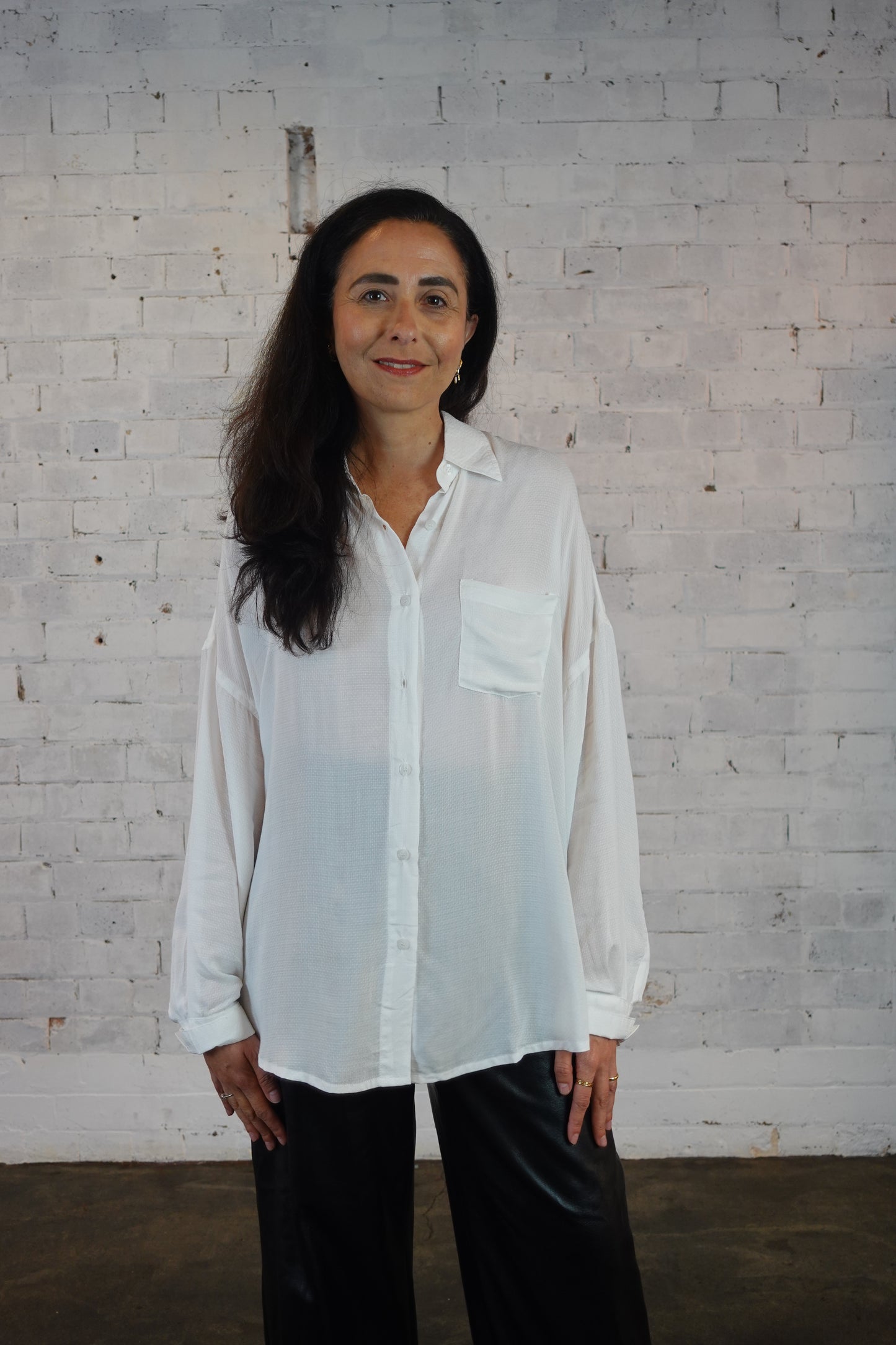 Anima Oversized Shirt – In Our Circle Collection (Pearl)