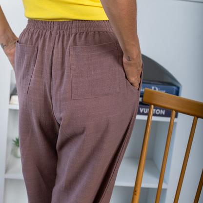 Amalfi Pants in Muted Brown