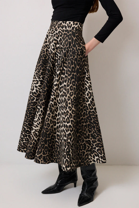Timeless Leopard Cotton Skirt