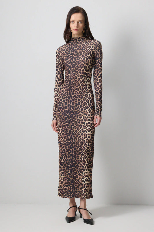 Leopard Patterned Stretch Dress