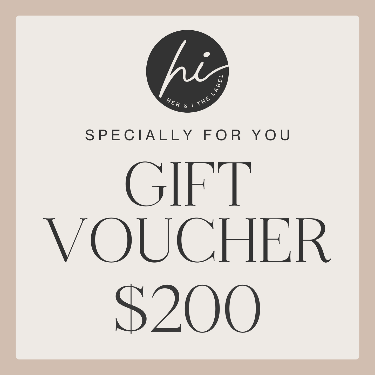 Her & I The Label Gift Voucher