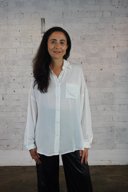 Anima Oversized Shirt – In Our Circle Collection (Pearl)
