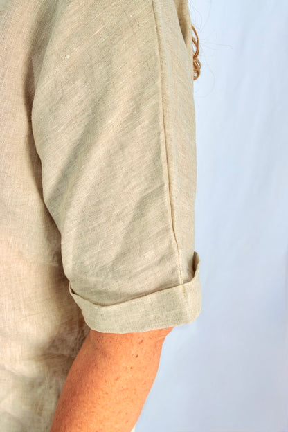 Aria Short Sleeve Linen Shirt