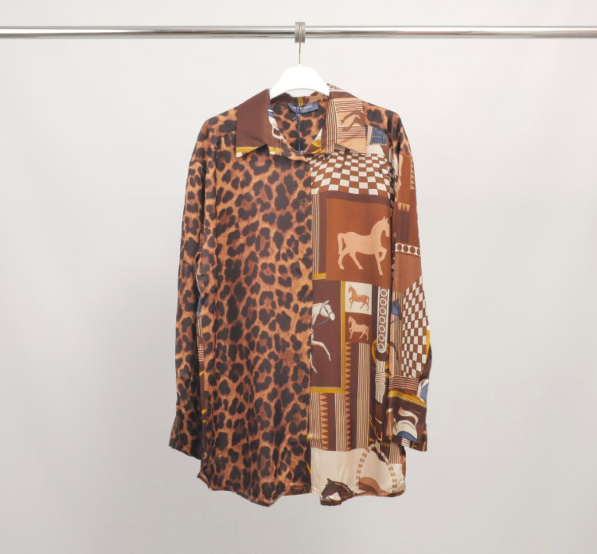 Cavalo Brown Button-Up