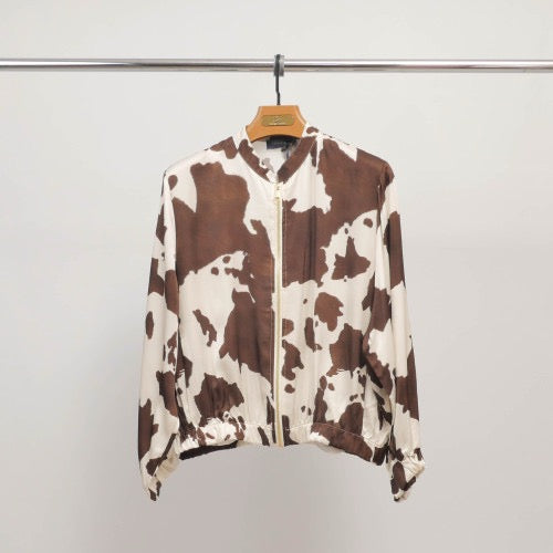 Cow-Print Bomber